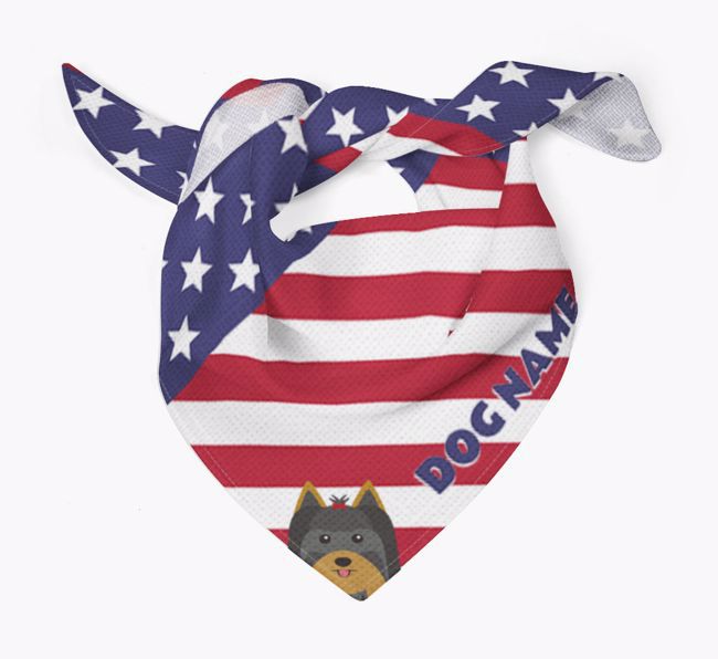 Personalized Stars and Stripes Bandana for your {breedFullName}